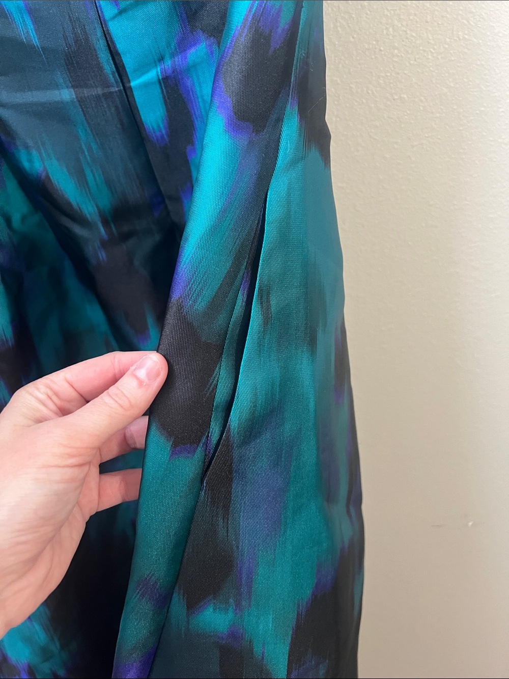 Donna Morgan Teal, Purple & Black Fit-and-Flare Dress - Picture 4 of 7